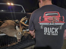 Load image into Gallery viewer, Dark Charcoal Buck in the Truck Tee