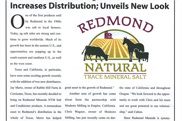 Redmond Natural (Brand: Animal Products Trademark)